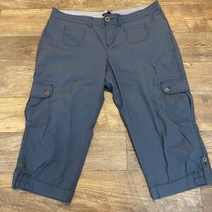 Tommy Hilfiger Womens Blue Cargo Capri Pants Size 18 1W5 8100268